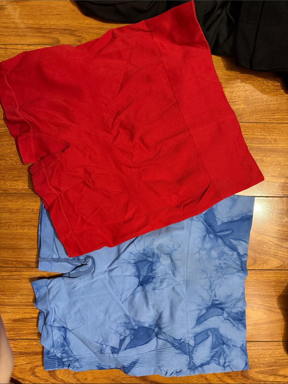 SHEIN Red and Blue Athletic Shorts Duo